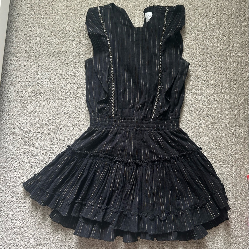 MISA Los Angeles Black and Gold dress